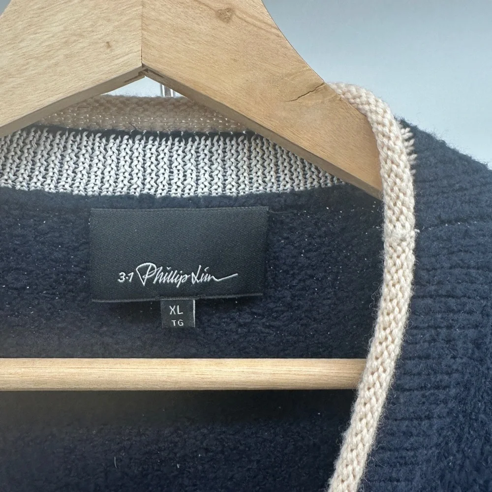 3.1 Phillip Lim - FW17 - Navy Plaited Boxy Sweater
